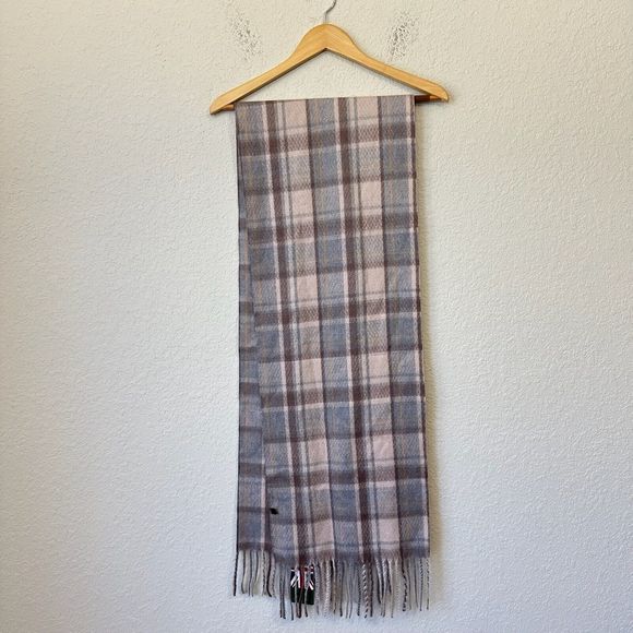 NWT HOUSE OF TWEED Scotland Multicolor Plaid Rectangle Scarf Fringes Unisex - Picture 3 of 8